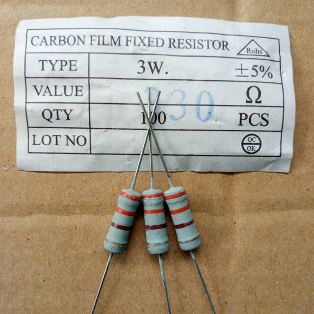 Resistor 330 ohm 3watt 50pcs