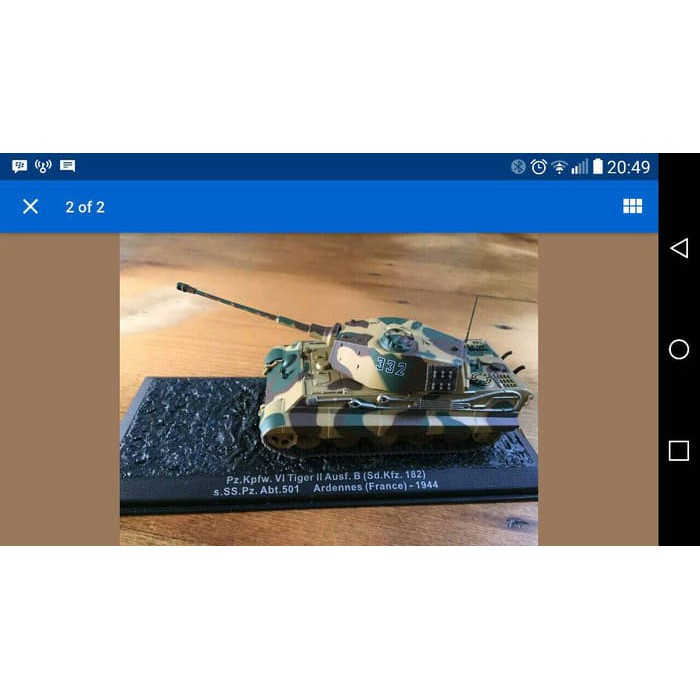 Diecast Kapal Perang - Diecast Mobil Perang - Miniatur Tank Pzkfw Tiger Ii German Heavy Panzer Tank