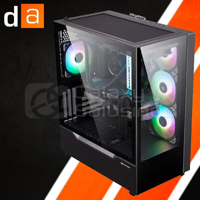 Digital Alliance DA Gaming N30 Tempered Glass Mid Tower Gaming Case - Black