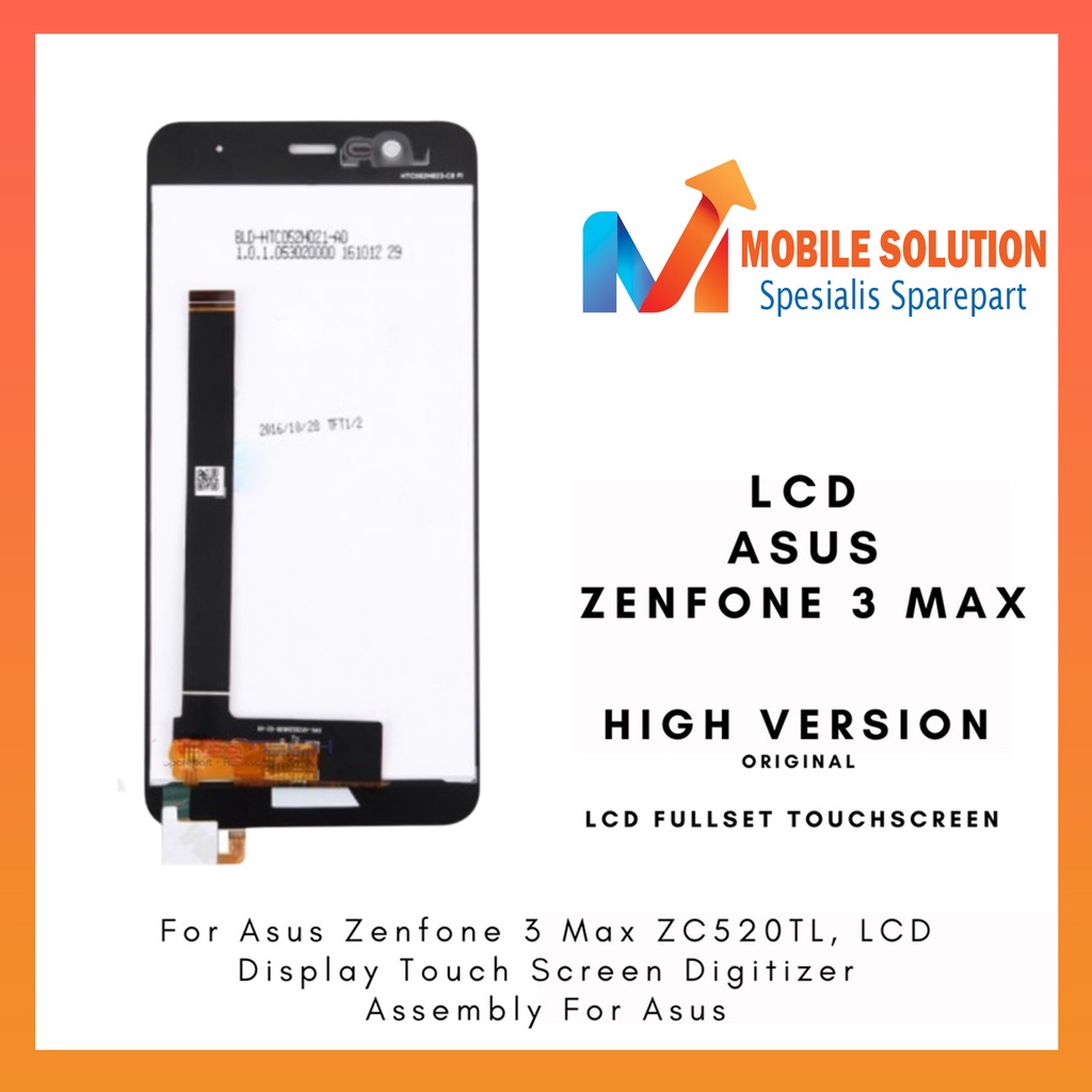 Grosir LCD Asus Zenfone 3 Max ZC520TL ORIGINAL 100% Fullset Touchscreen Garansi 1 Bulan + Packing / Bubbel