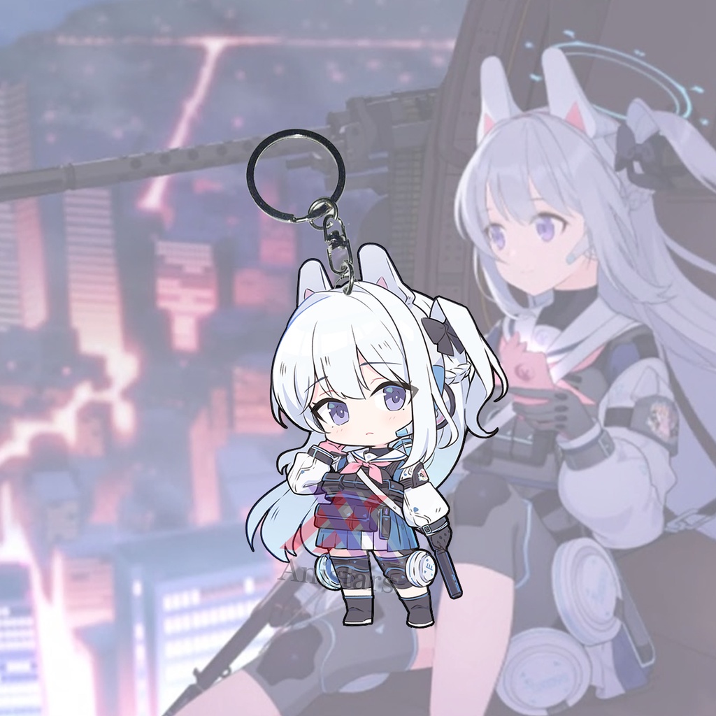 Gantungan Kunci Blue Archive Tsukiyuki Miyako  - Ganci - Key Chain - Souvenir - Anime - Youtuber - V