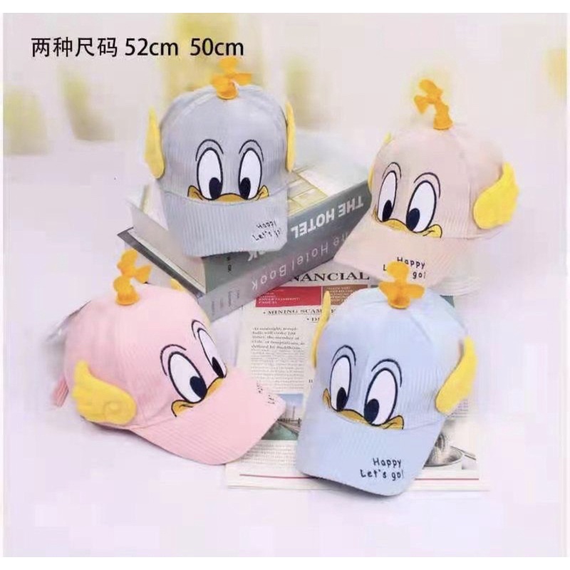 2-7 tahun Topi Baseball Anak Happy Duck Windmill Bahan Lembut / Kids Toddler Baseball Hat Cap