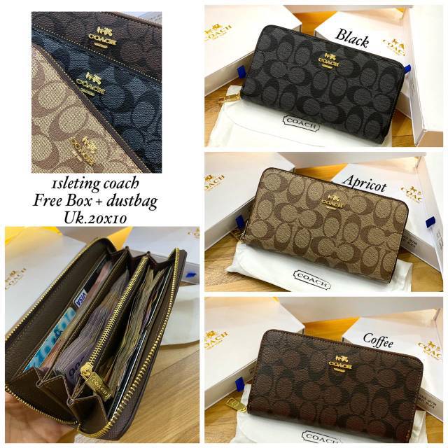 Dompet wanita panjang sleting coach 60017