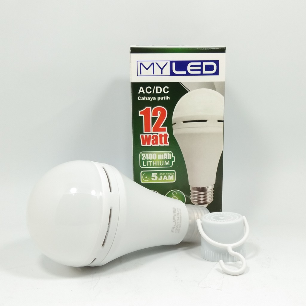 MYLED Ajaib Lampu LED Emergency AC/DC 12 Watt - Cahaya Putih