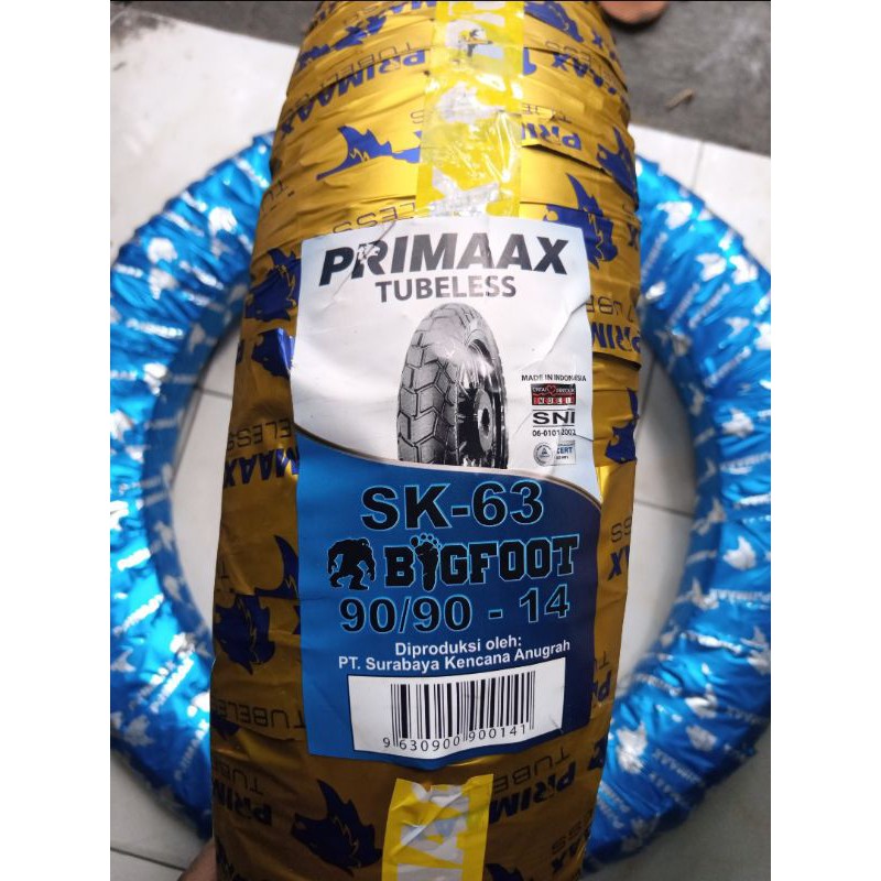 Ban tubeless Primaax 90/90-14 SK63 merek primax 300-14 SK 63 Bigfoot