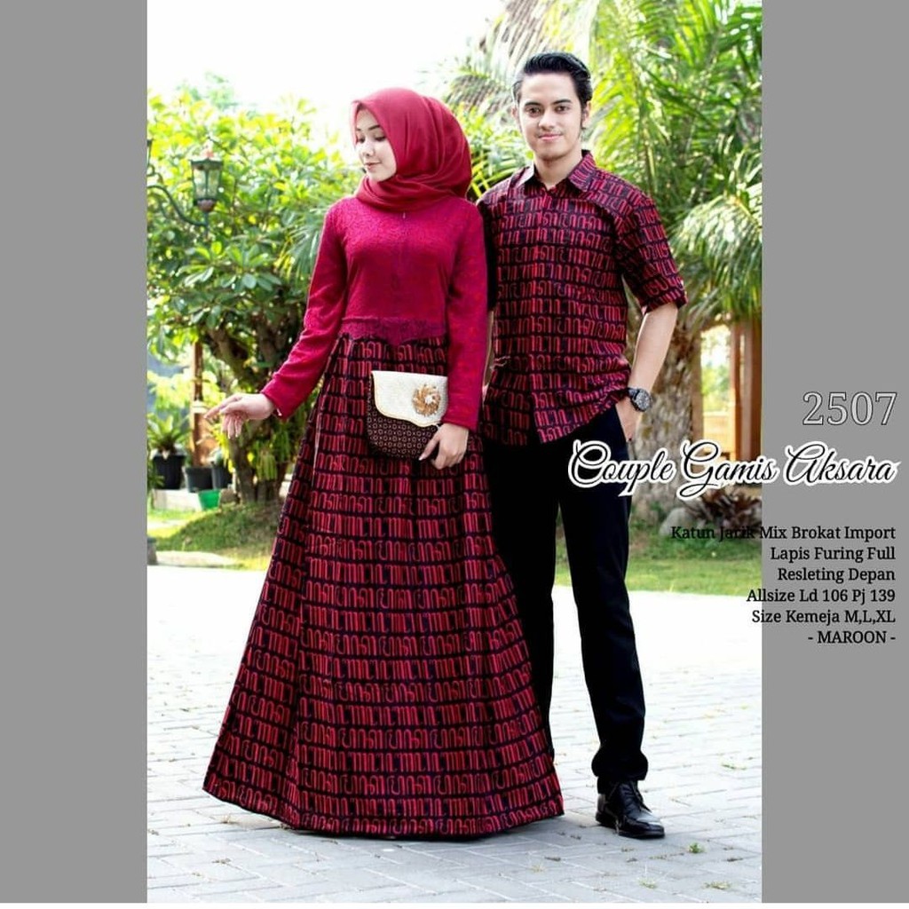 GROSIR BATIK COUPLE GAMIS AKSARA