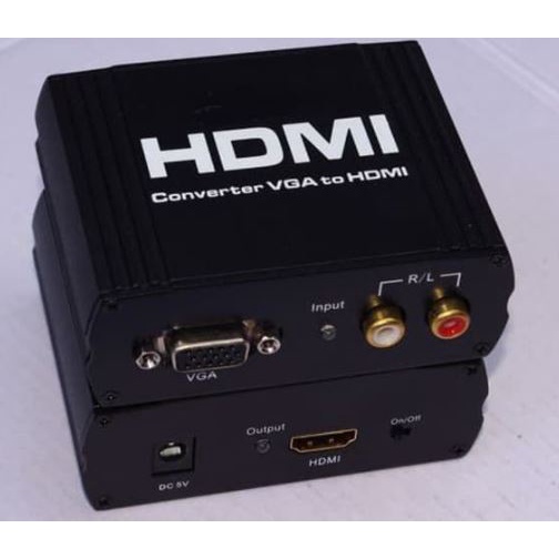 Converter vga audio rca to hdtv adapter box NB FHD Full hd - Konverter d-sub 15 pin to hdtv adaptor 1080p