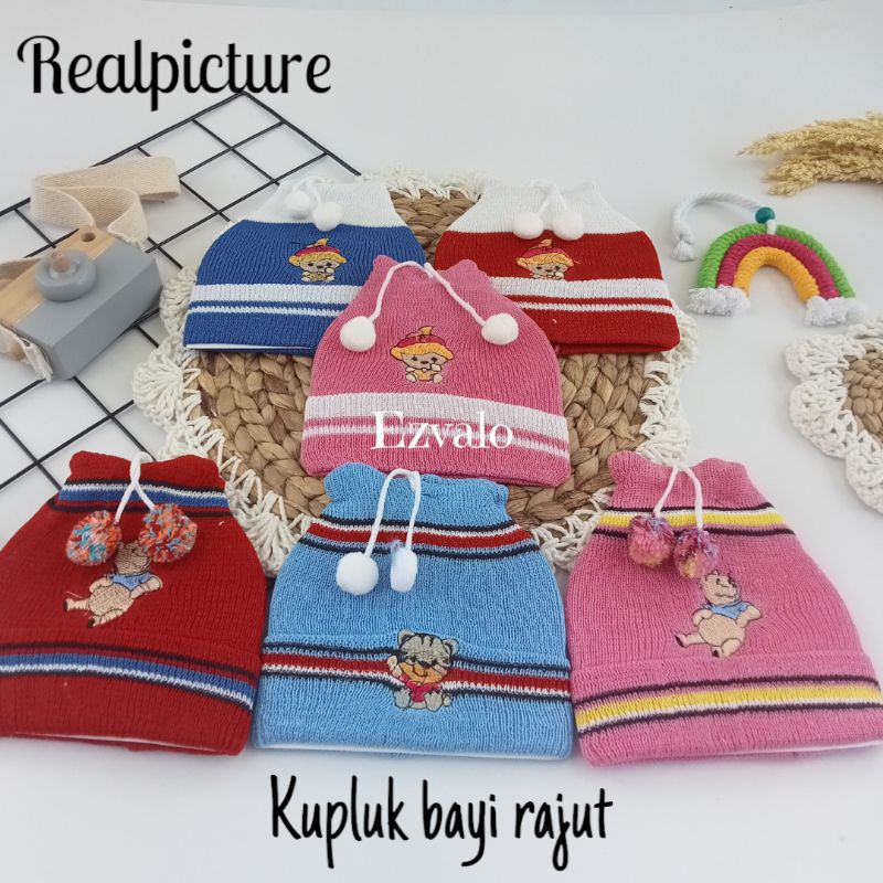 kupluk bayi rajut murah newborn