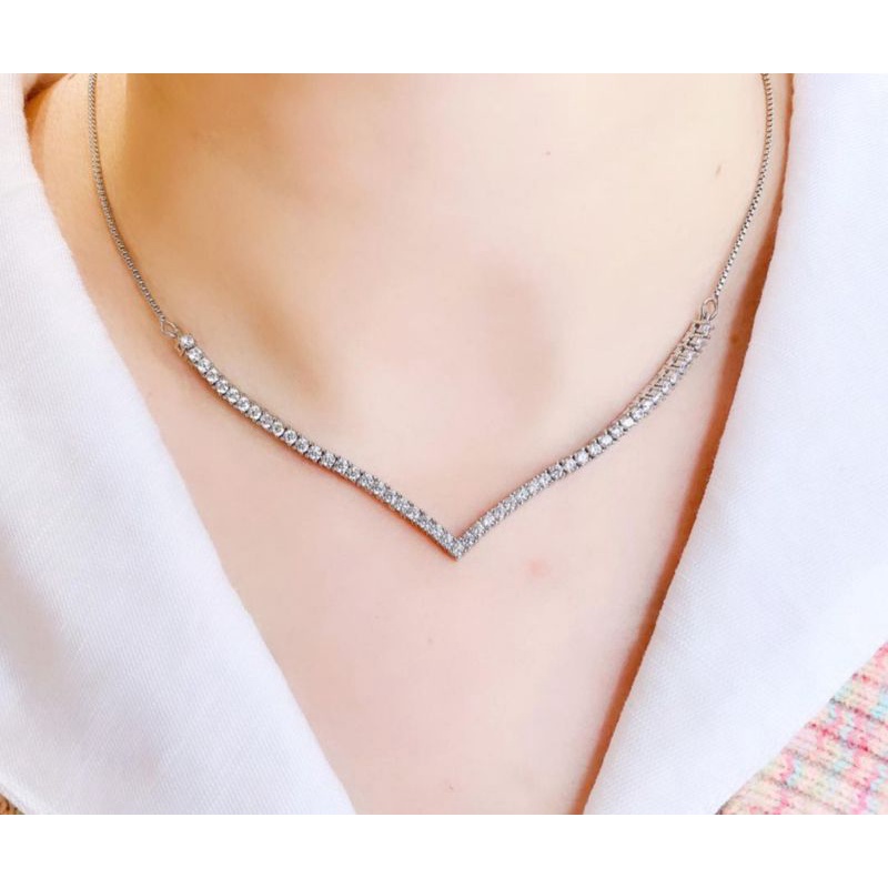 Kalung emas putih aurel