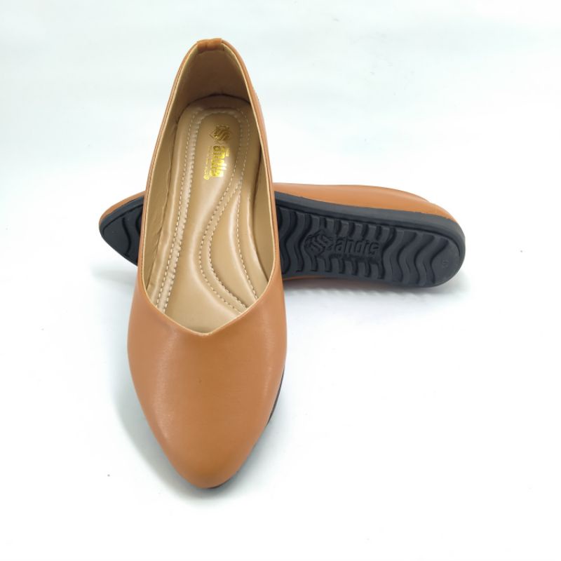 Sepatu Wanita Flatshoes Polos PU Andis An48