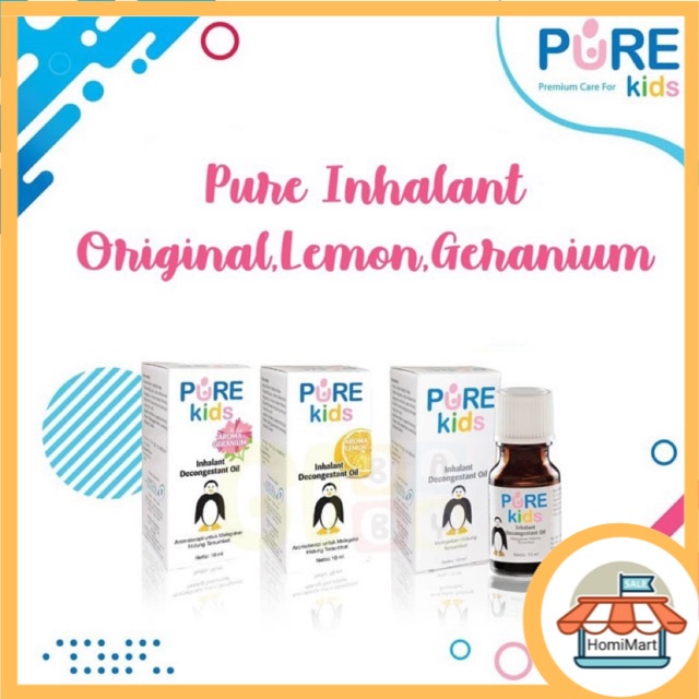 homimart I PURE Baby Kids Inhalant Decongestant Oil - Obat Pelega Hidung Tersumbat Untuk Bayi dan Anak