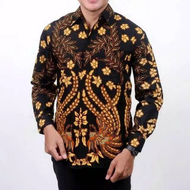 BSWART Batik HRB026 Kenongo  Hem Pendek Padi Pekalongan M L XL Batik