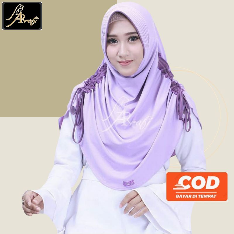 Hijab Instant Jilbab Instan Kerudung Bergo Arrafi AR 166 Terbaru Kekinian Model Hamidah 2023 2022 su