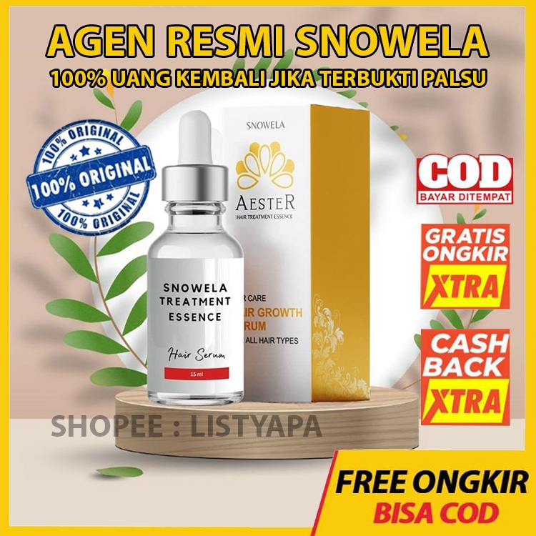 SNOWELA SERUM PENUMBUH RAMBUT SERUM PENYUBUR RAMBUT SNOWELA HAIR SERUM TREATMENT ESSENCE FREE GIFT