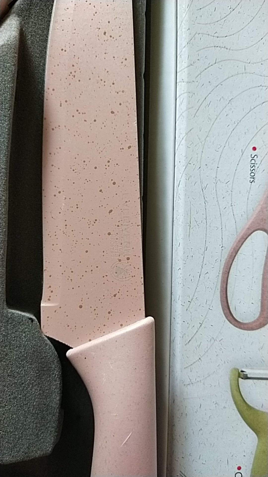 (bow) Pisau Set 6in1 Peralatan Dapur Set Talenan Pisau Keramik Warna Warni 24d54