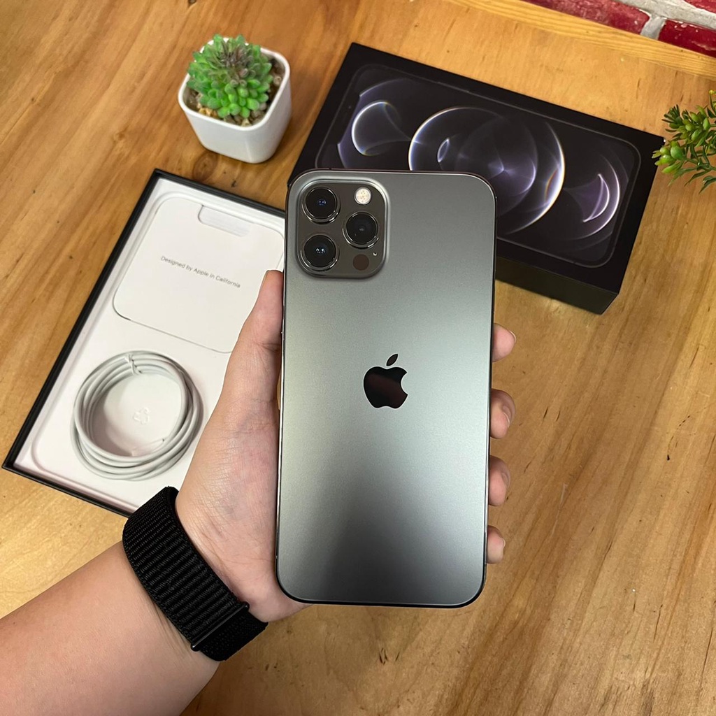 IPhone 12 pro max 128gb Graphite Super Mulus Garansi resmi iBox