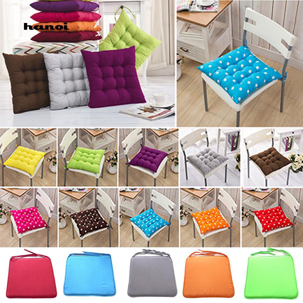 Hn Tie On Chunky Seat Pad Chair Cushion Pads For Dining Room Garden Kitchen Office Shopee Indonesia