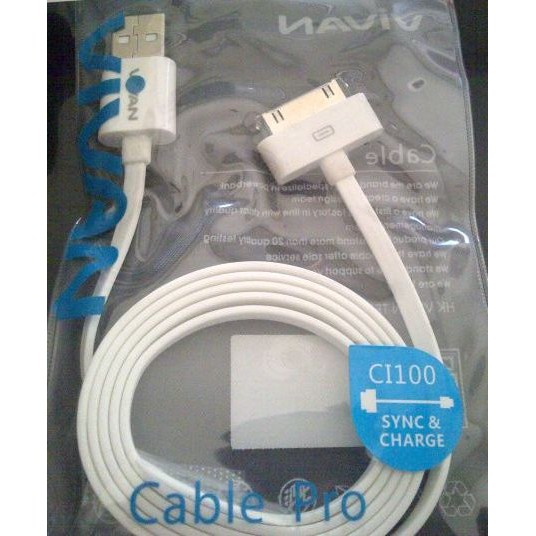 Kabel Data Charger Iphone 4/4s/3s/3 Vivan CI100 - Charger Ipad 1/2/3