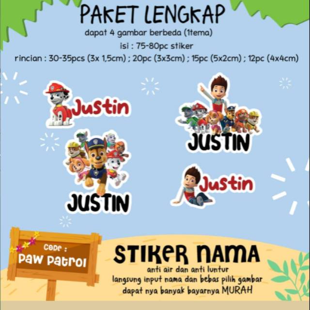 

Stiker Nama Custom 4