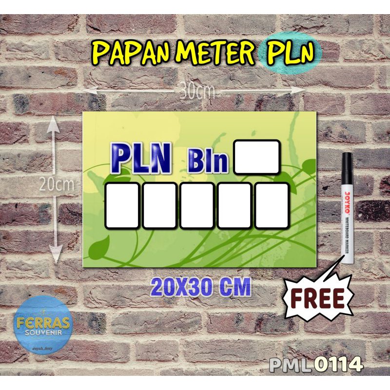 

Ferras Papan Meter Listrik PLN PAM motif Unik - Floral 14