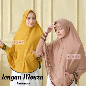 Hijab Lengan Saku Mouza. PREMIUM.