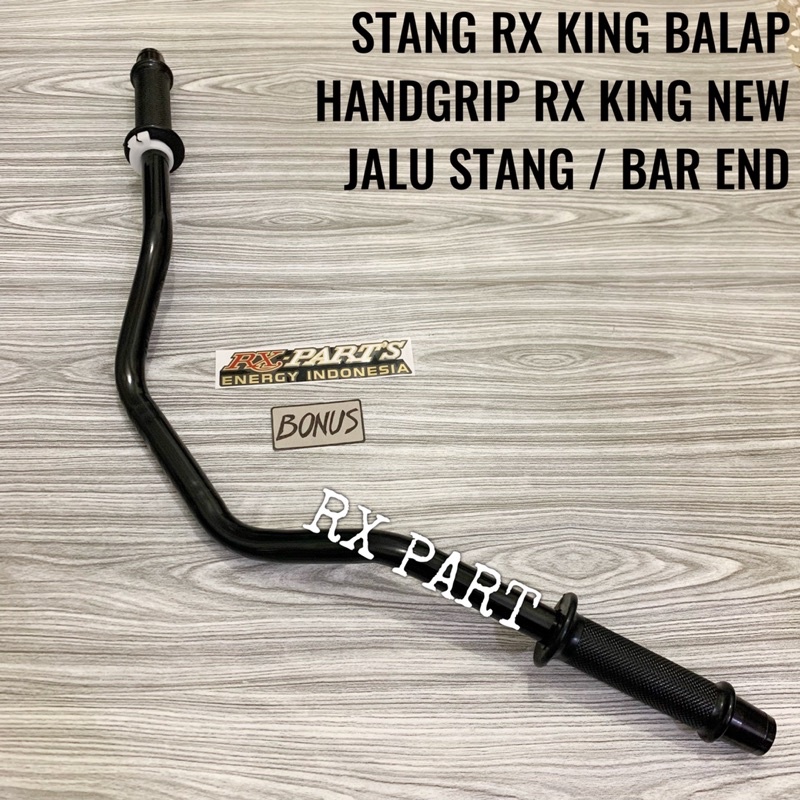 STANG / SETANG BALAP RX KING RX K RXKING + HANDGRIP RX KING NEW + JALU STANG CNC HITAM / BAR END BLA