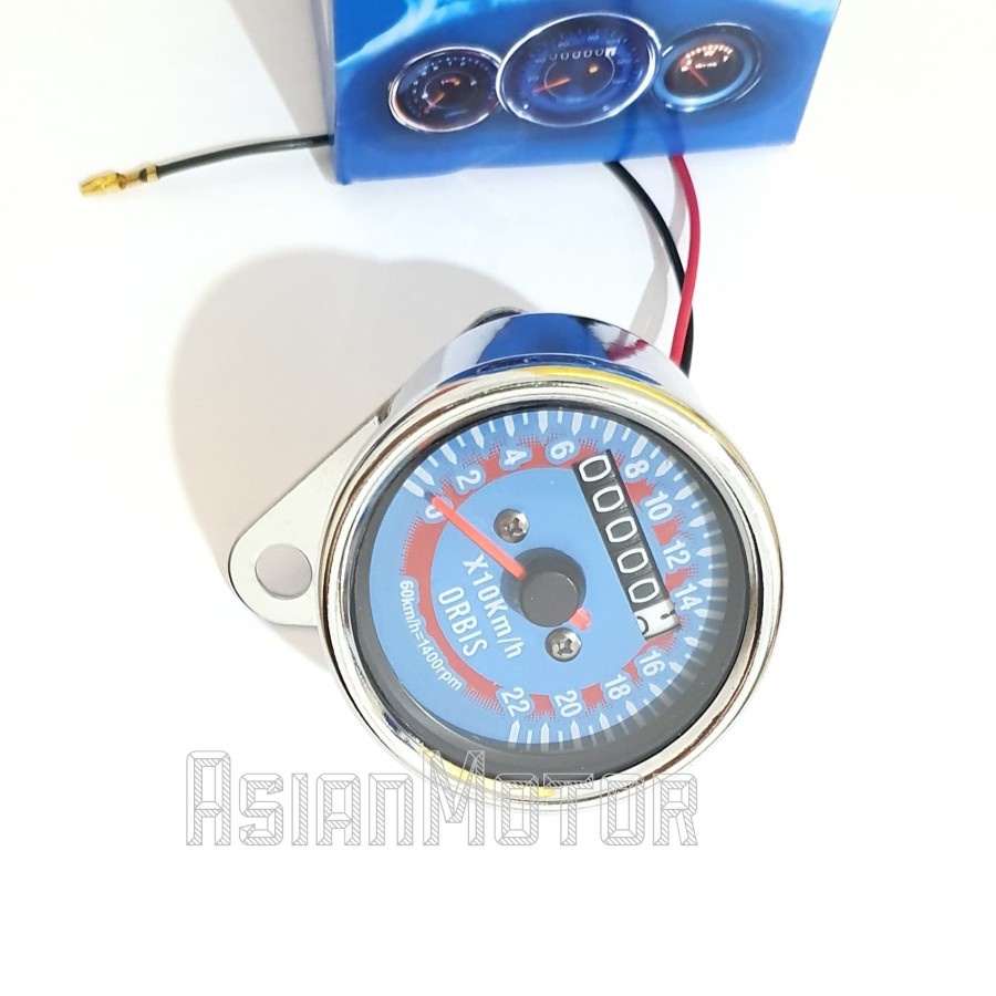 Speedometer Spidometer Motor Orbis Indikator Pengukur Kecepatan RPM Kilometer LED Speedo Meter Spido Meter Universal