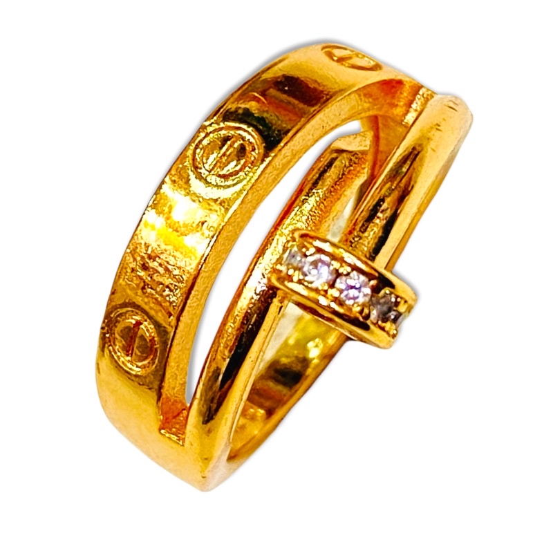 [tiara] cincin wanita / cincin permata / perhiasan replika  emas / cincin lapis emas asli / cincin