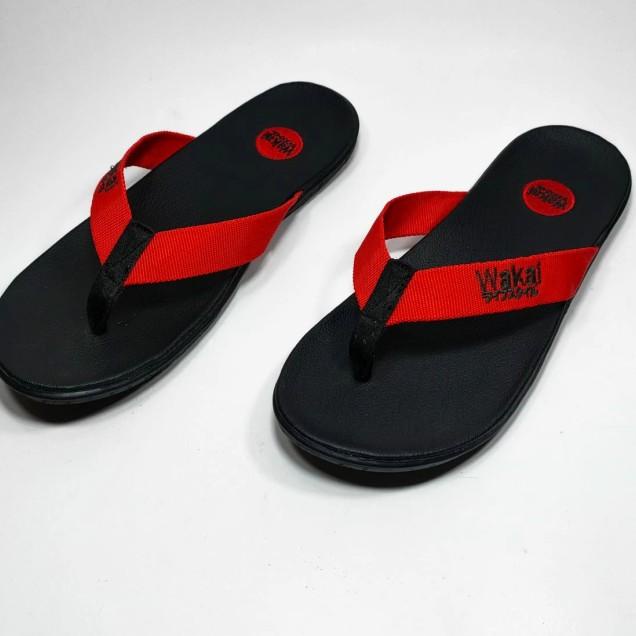 wakai. sandal wakai jepit distro. sandal pria. sandal kulit pria