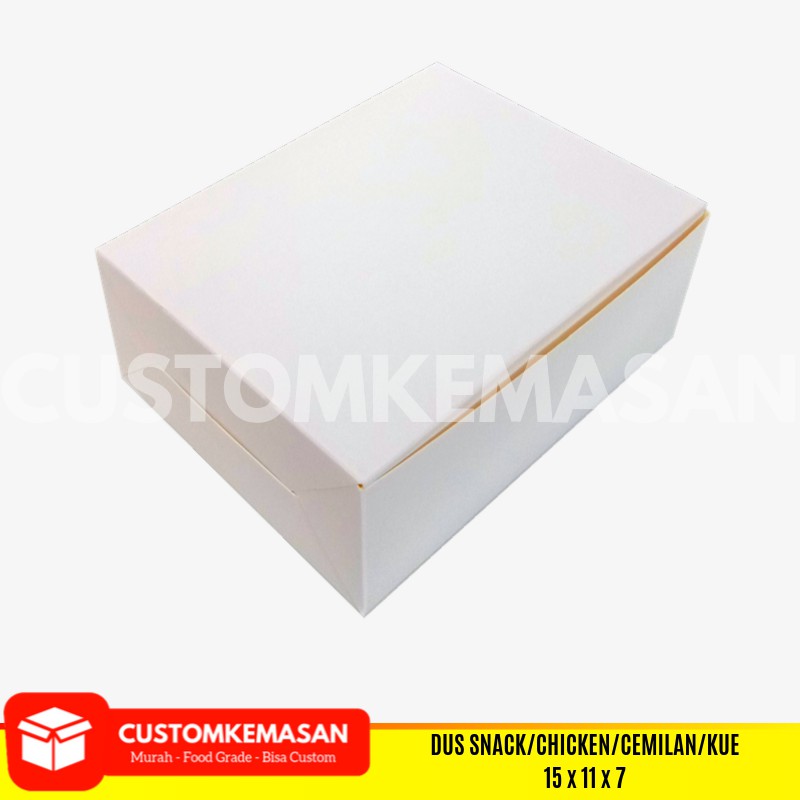 Dus Box Nasi / Dus Cemilan / Box cemilan / Box Fried Chicken / Kemasan Kue Snack Polos
