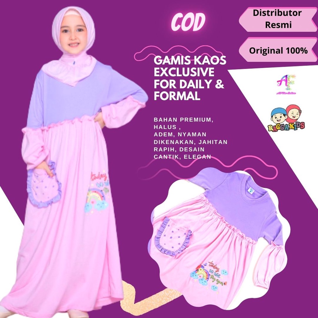 Gamis anak remaja perempuan tanggung baju gamis kaos anak busana muslim anak perempuan terbaru pakai
