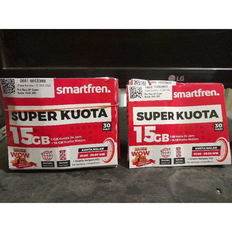 KARTU PERDANA SMARTFREN 15GB
