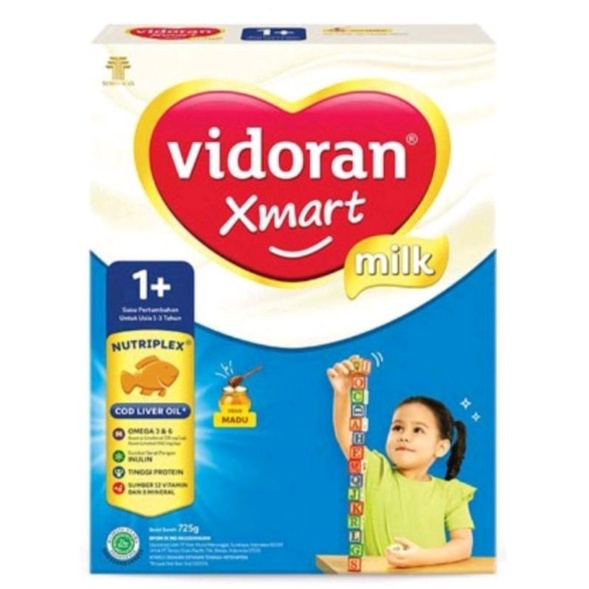 

VIDORAN Xmart 1+ VANILA /MADU 725 Gr / SUSU VIDORAN 1+