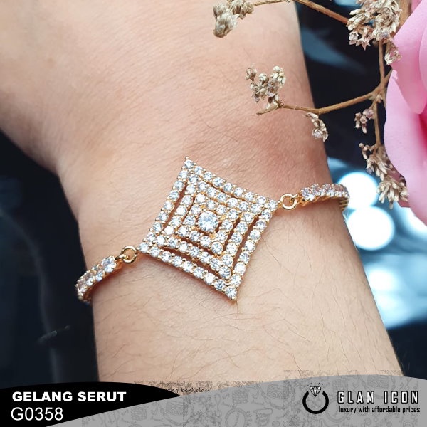 Gelang Serut Wajix full mata tabur G0368 GSG