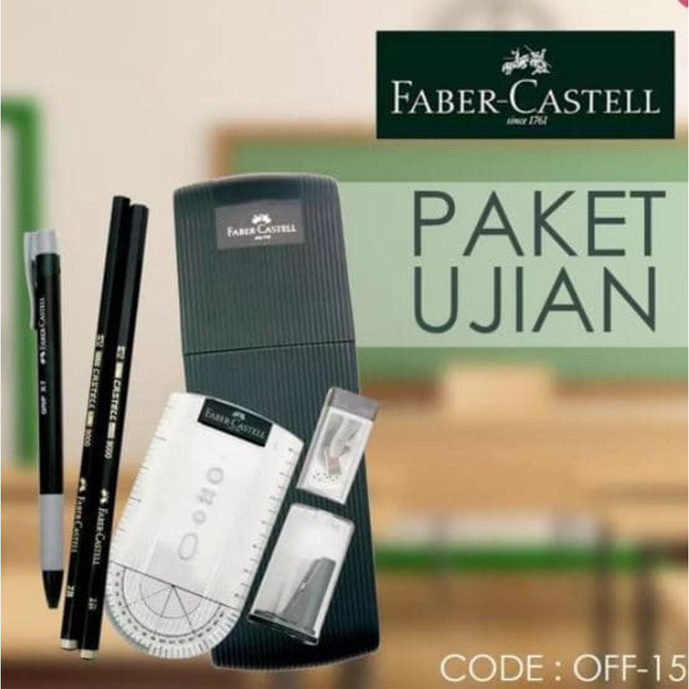 

Best Seller - Faber Castell Alat Tulis Set Pensil Penghapus Rautan Penggaris