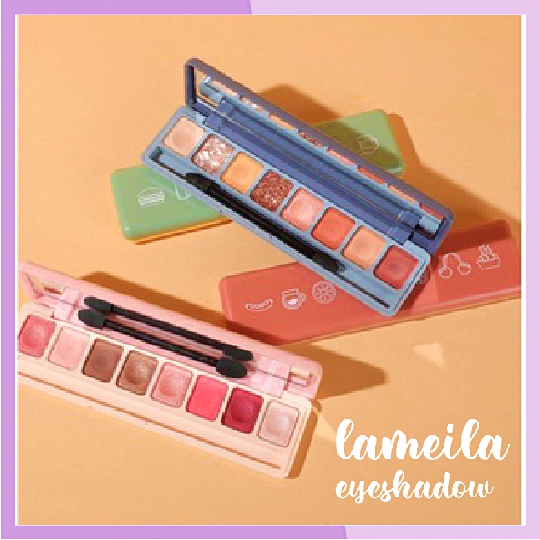 LAMEILA EYESHADOW GLITTER 8 COLOR MATTE NUDE LONG LAST LA033