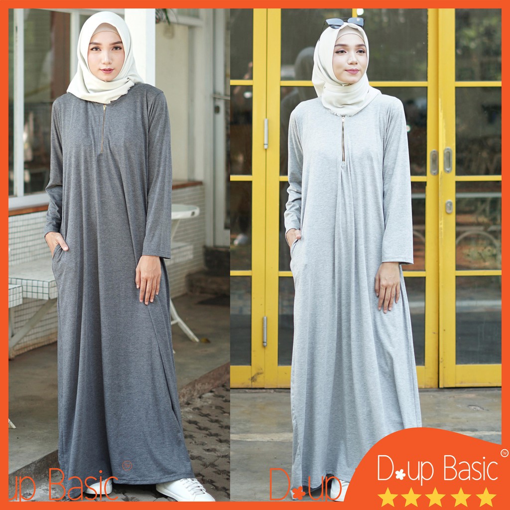 DUPBASIC GAMIS KAOS DARA KUMALA - Gamis Casual Gamis Syari Polos Gamis Kaos Busui Friendly Gamis