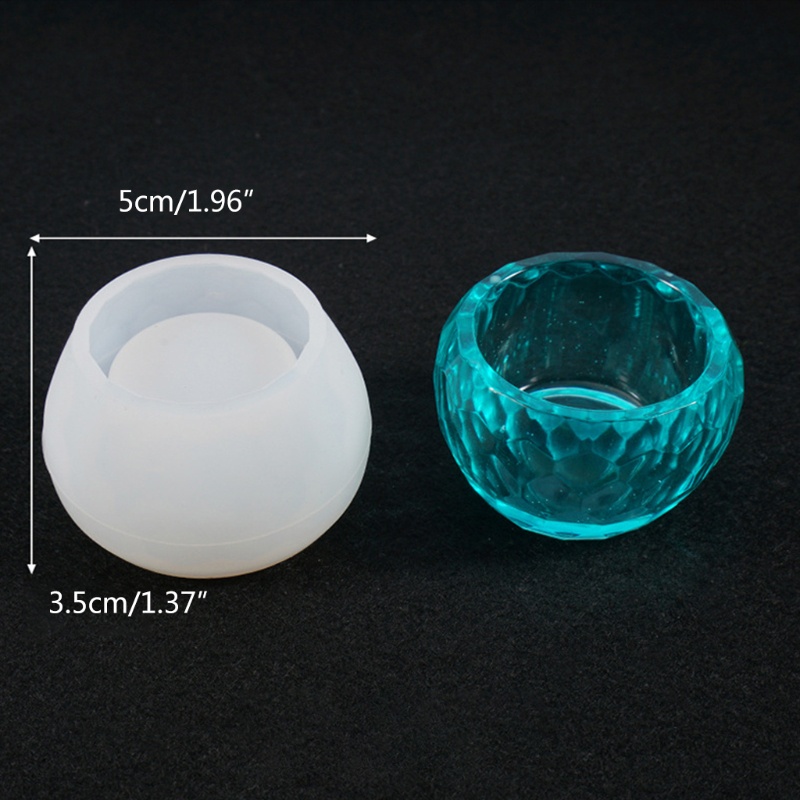 SIY  3 Pcs/Set Crystal Epoxy Resin Mold Round Bowl Hexagon Cup Dishes Casting Silicone Mould DIY Crafts Making Tool