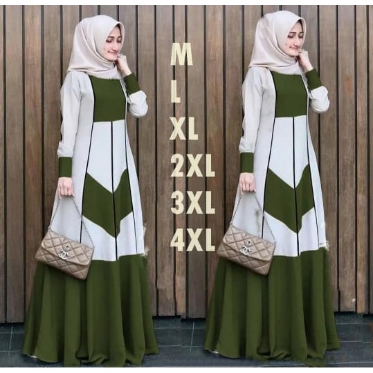 JASMINE DRESS BO KAIN MOSSCREPE LD 110 CM PB 138 CM RESLETING DEPAN ( BUSUI ) BAJU GAMIS WANNITA FASHION TERBARU  SIMPLE DAN ELEGAN BAJU DRESS WANITA TERBARU 2022