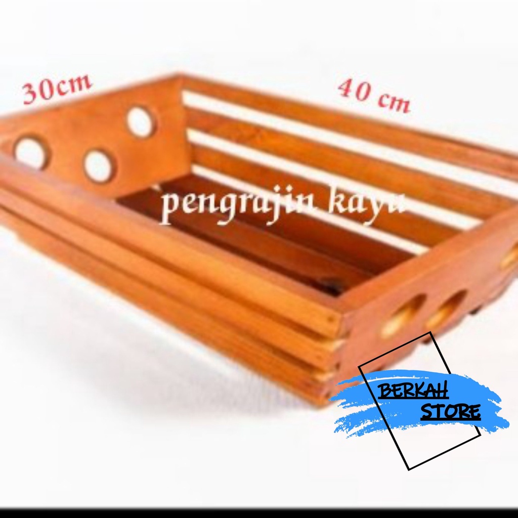 Keranjang buah kayu unik