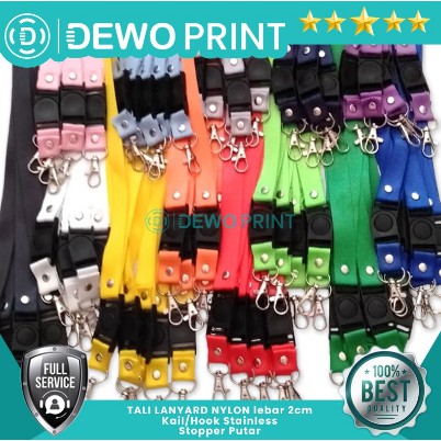 

Tali ID Card Lanyard Nylon/Tali Lanyard ID Card Nylon lebar tali 2cm