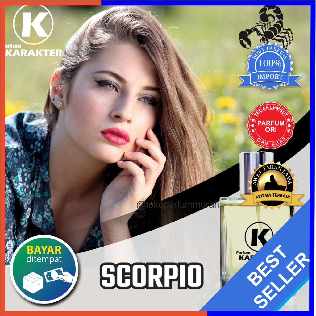 Bisa cod | Parfum Zodiak Cewek Scorpio  Wangi &amp; Tahan Lama Bibit Parfum Impot  Kemasan 50ml