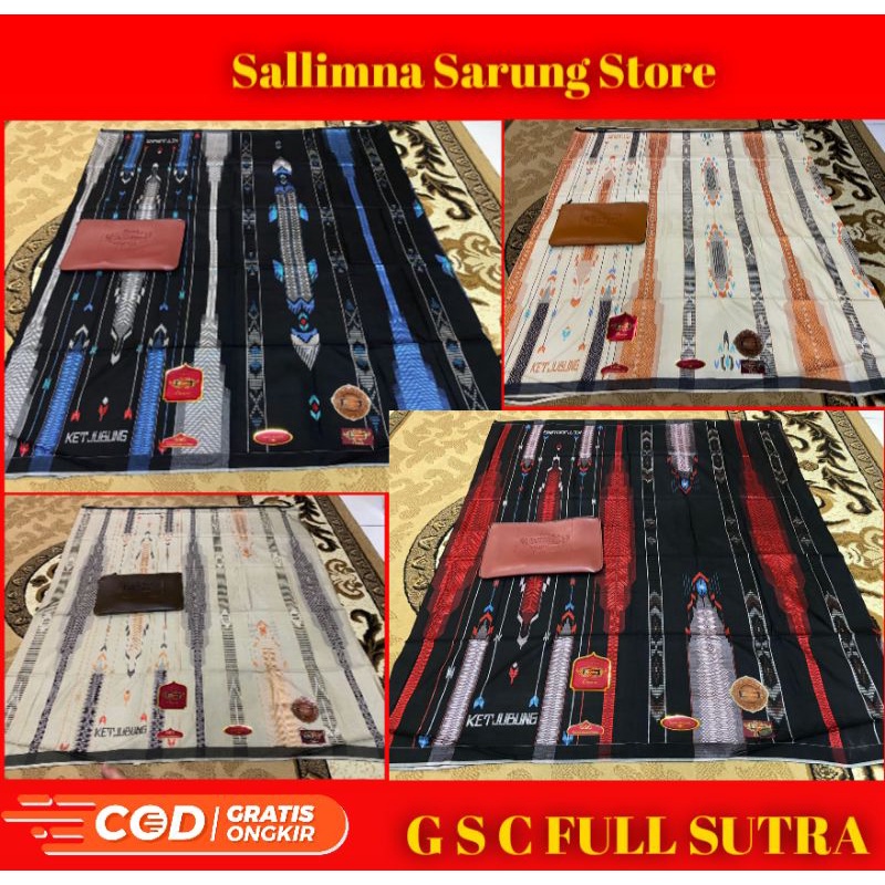 SARUNG KETJUBUNG FULL SUTRA GSC RED ORIGINAL QUALITY