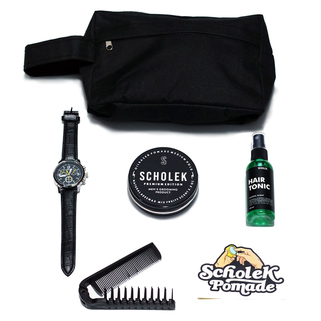 Hampers cowok PAKET POMADE SCHOLEK PREMIUM oilbased