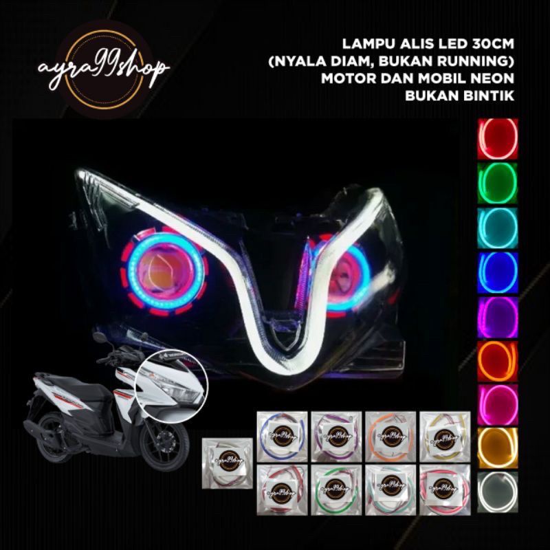 LAMPU ALIS MOTOR DAN MOBIL NEON FLEX DRL ALIS FLEKSIBLE NEON 15CM 20CM