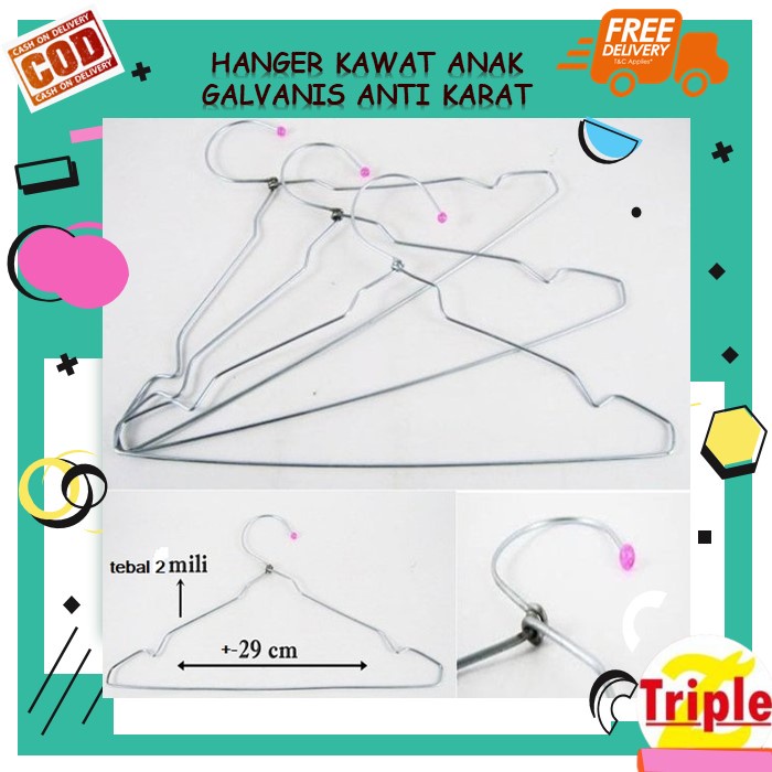 Kastok Hanger Gantungan Kawat Anak Tebal Anti Karat