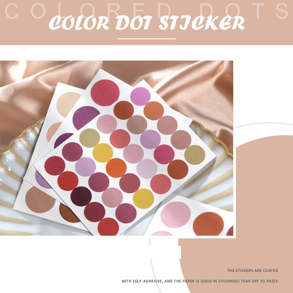 R-flower Dot Sticker Natural DIY Seri Warna Scrapbooking