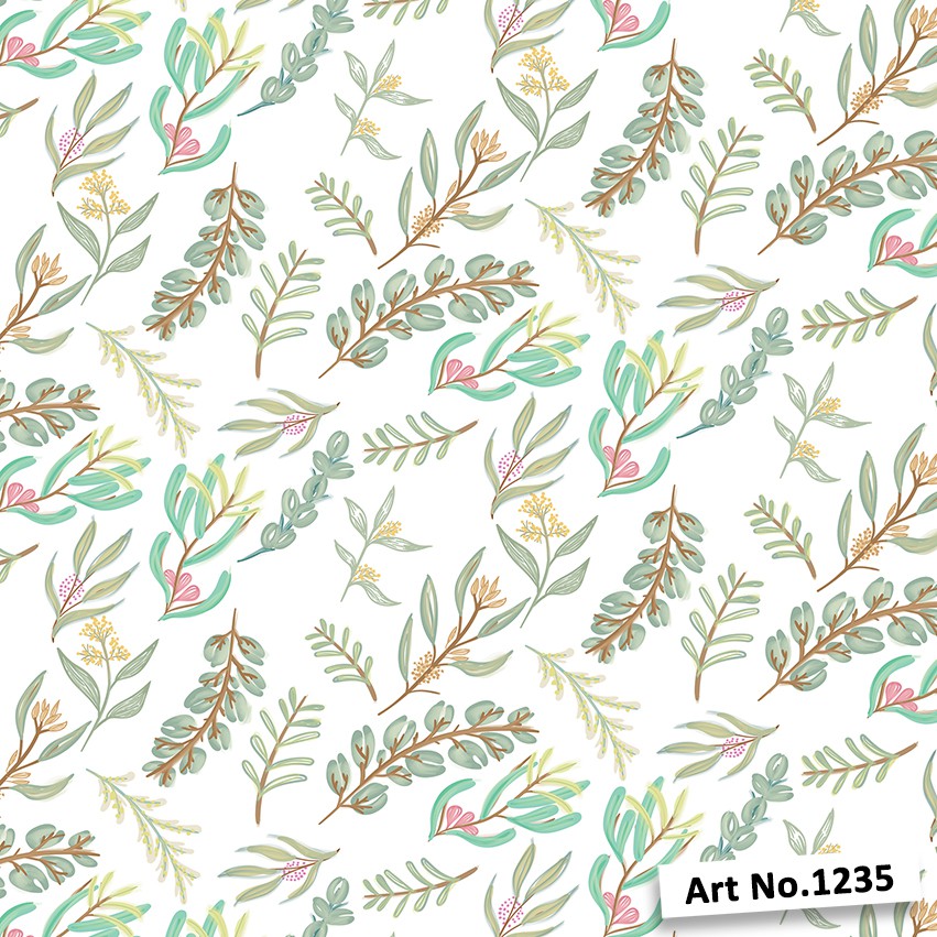 

Art No. 1235 - ART PATTERN - WHITE BIG FLORA