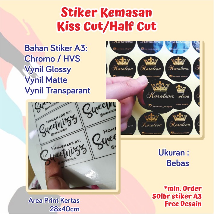 

Cetak Label Produk/ Stiker Label Makanan/ Stiker Kemasan