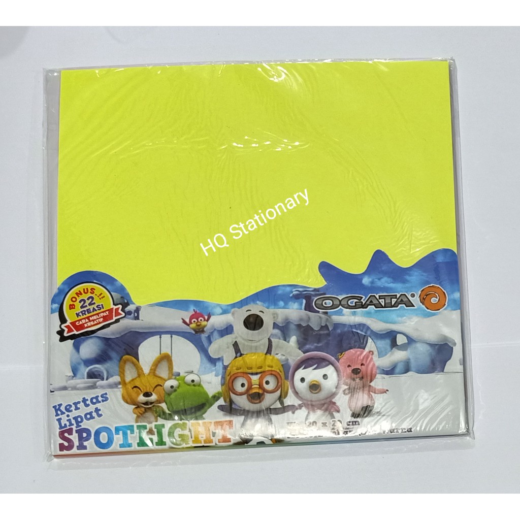 

Kertas Lipat Origami Ogata Warna-warni 20cm x 20cm 1 pack (isi 50 lembar)